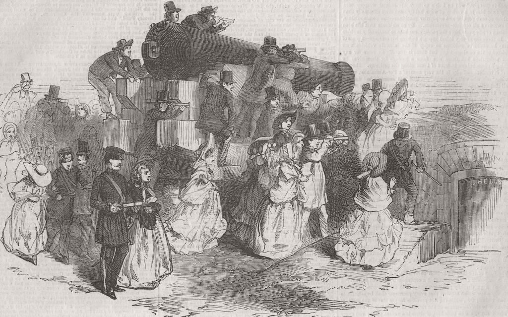 MILITARIA. The naval review 1856 old antique vintage print picture